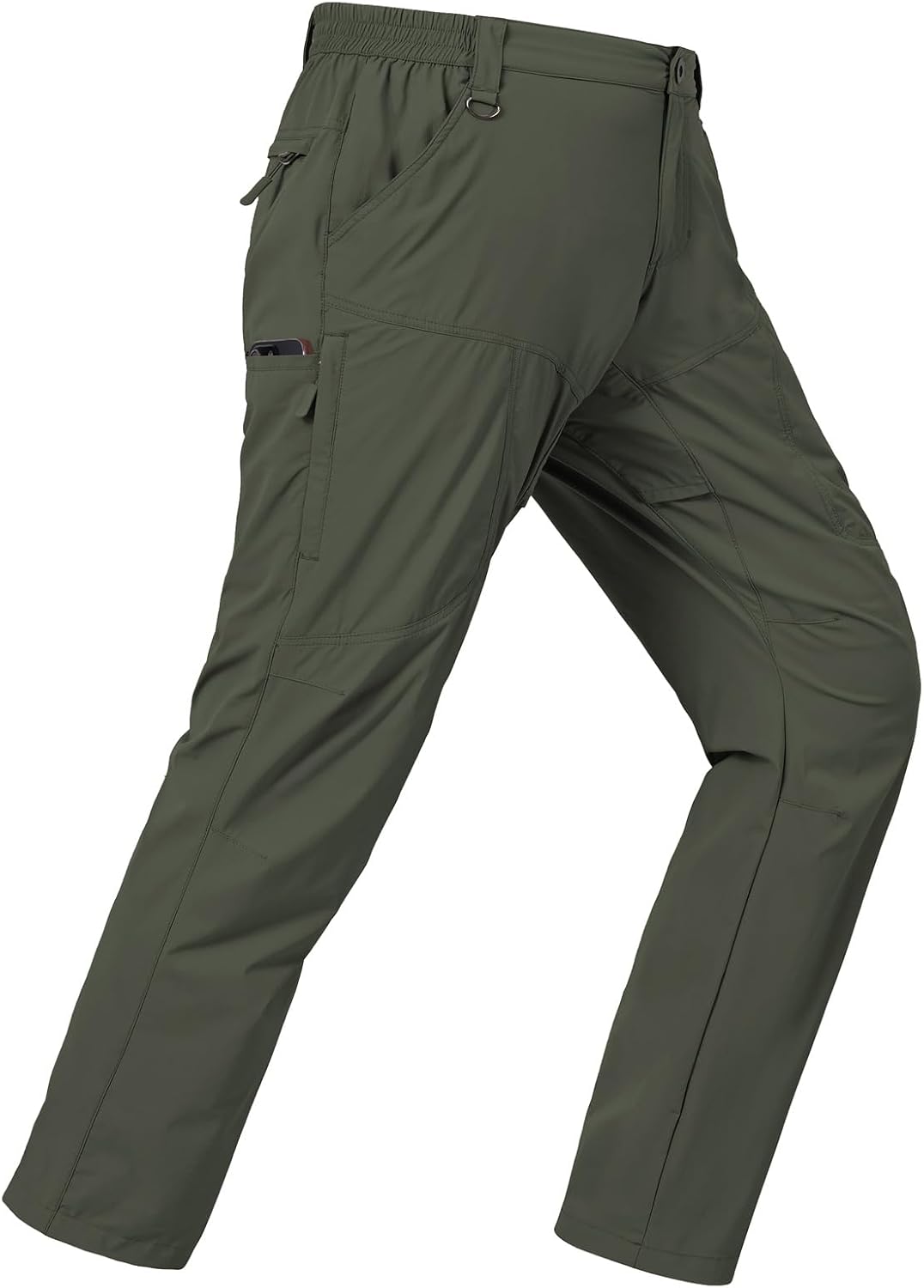 SPOSULEI Mens Lightweight Cargo Hiking Outdoor Quick Dry Work Tactical Pants 6 Pockets Water Resistant Fishing Travel Pants