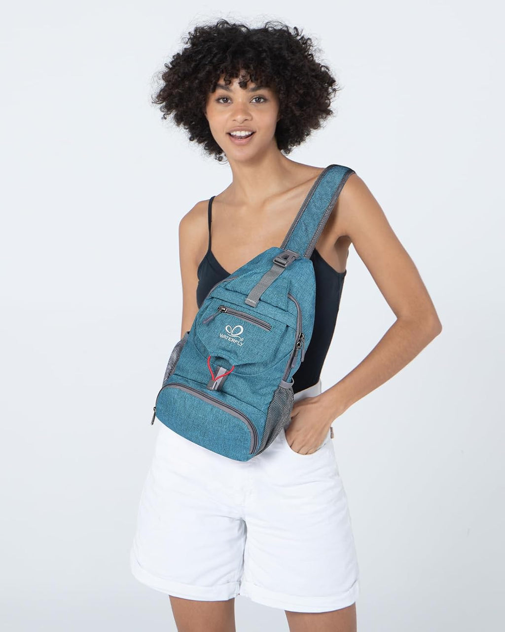 WATERFLY Packable Sling Backpack Lightweight Crossbody Bag Travel Daypack