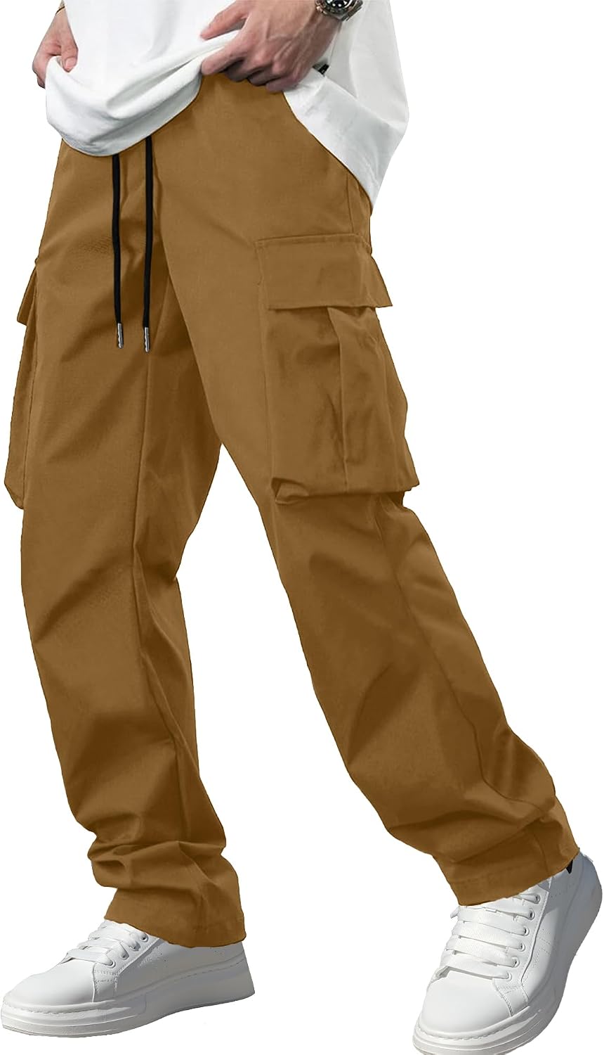 Comdecevis Men's Casual Cargo Pants Tactical Work Pants with Pockets