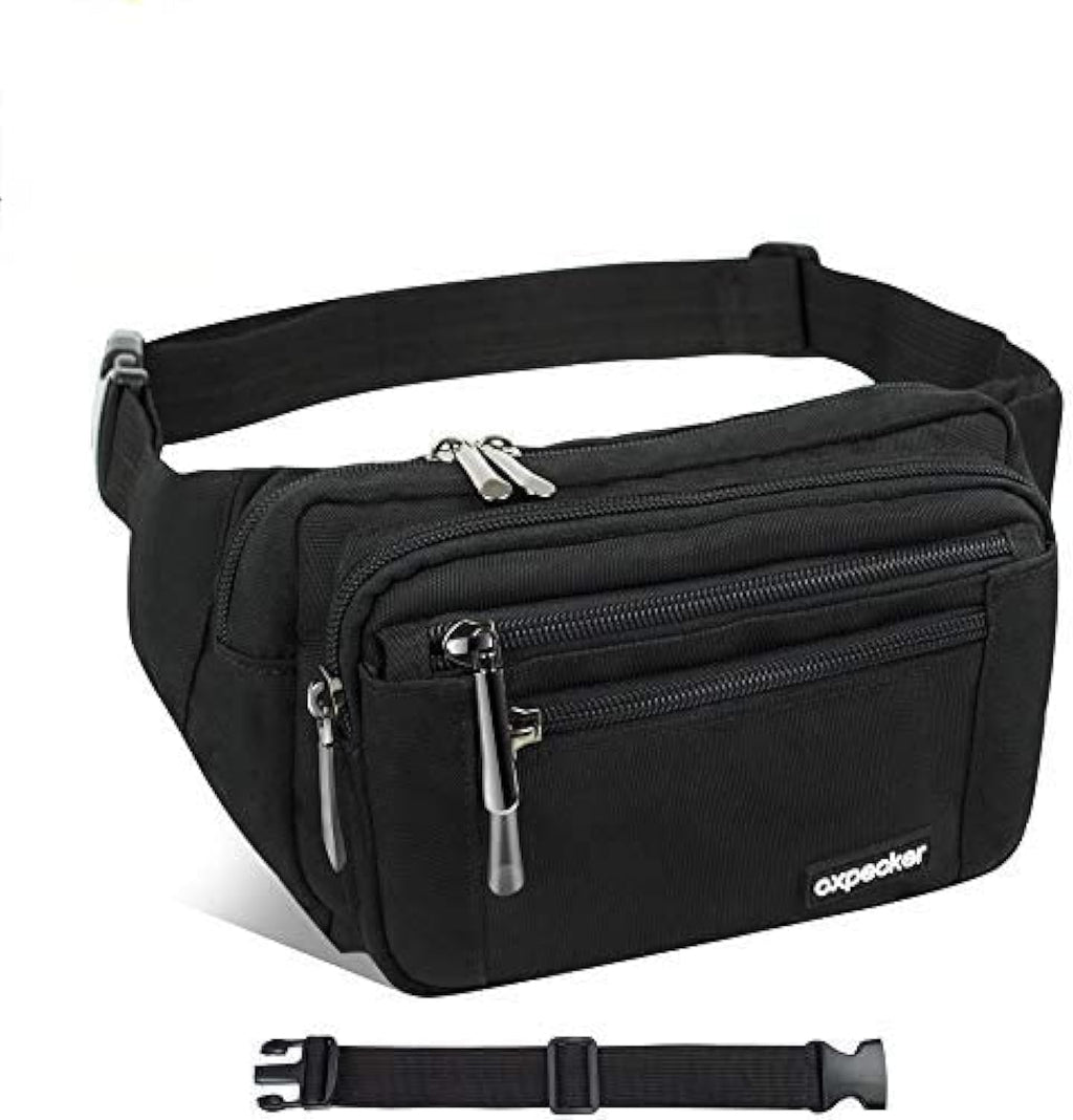 Oxpecker Waist Pack Bag, Black, with Extended Band