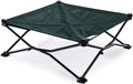 Coolaroo On-The-Go Elevated Dog Bed - Foldable Pop-Up Travel Dog Bed with Breathable, Moisture-Resistant Fabric, Carry Bag Included, Lightweight & Portable, Brunswick Green, Medium
