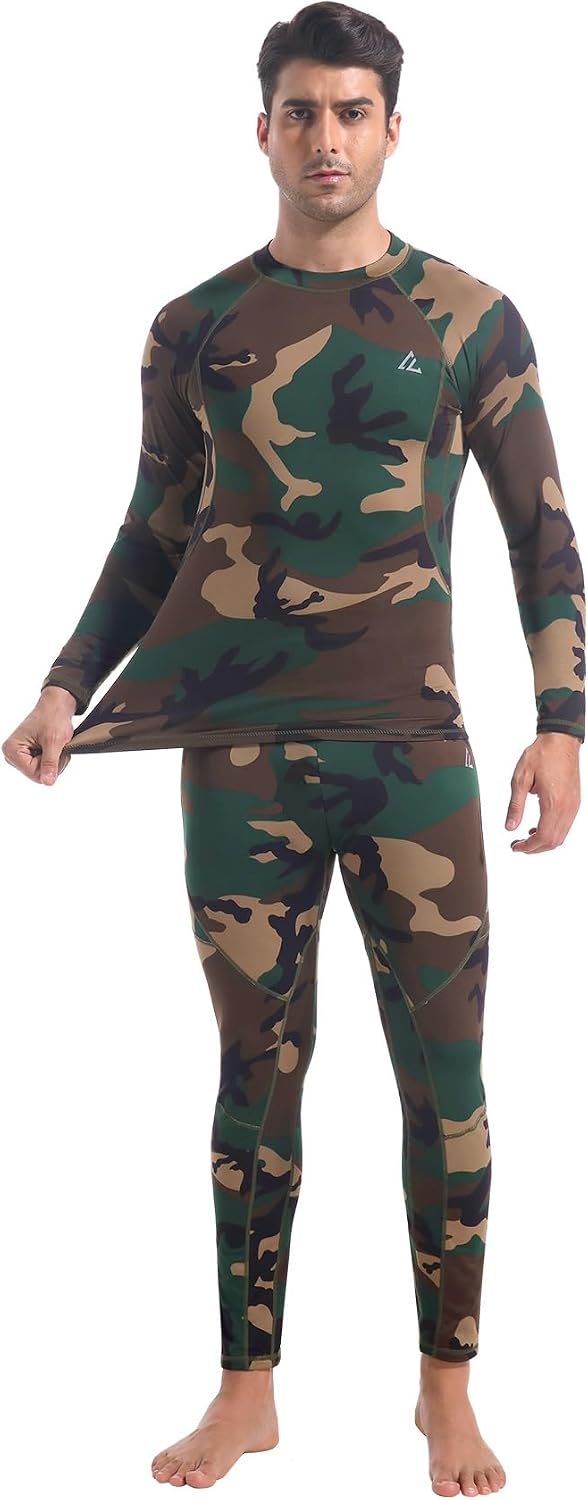 Mens Thermal Underwear Long Johns Set Cold Weather Hunting Base Layer