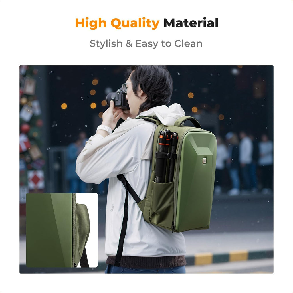 K&F CONCEPT Camera Backpack,Hardshell Photography DSLR Camera Bag