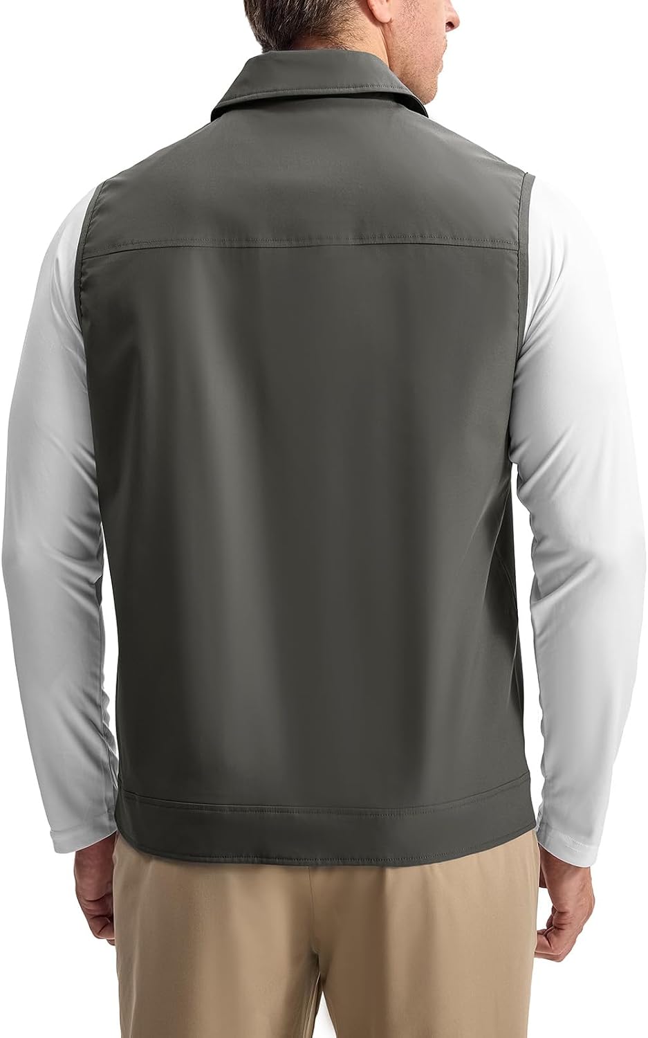 Rdruko Men's Golf Vest Lightweight Summer Casual Zip Windbreaker