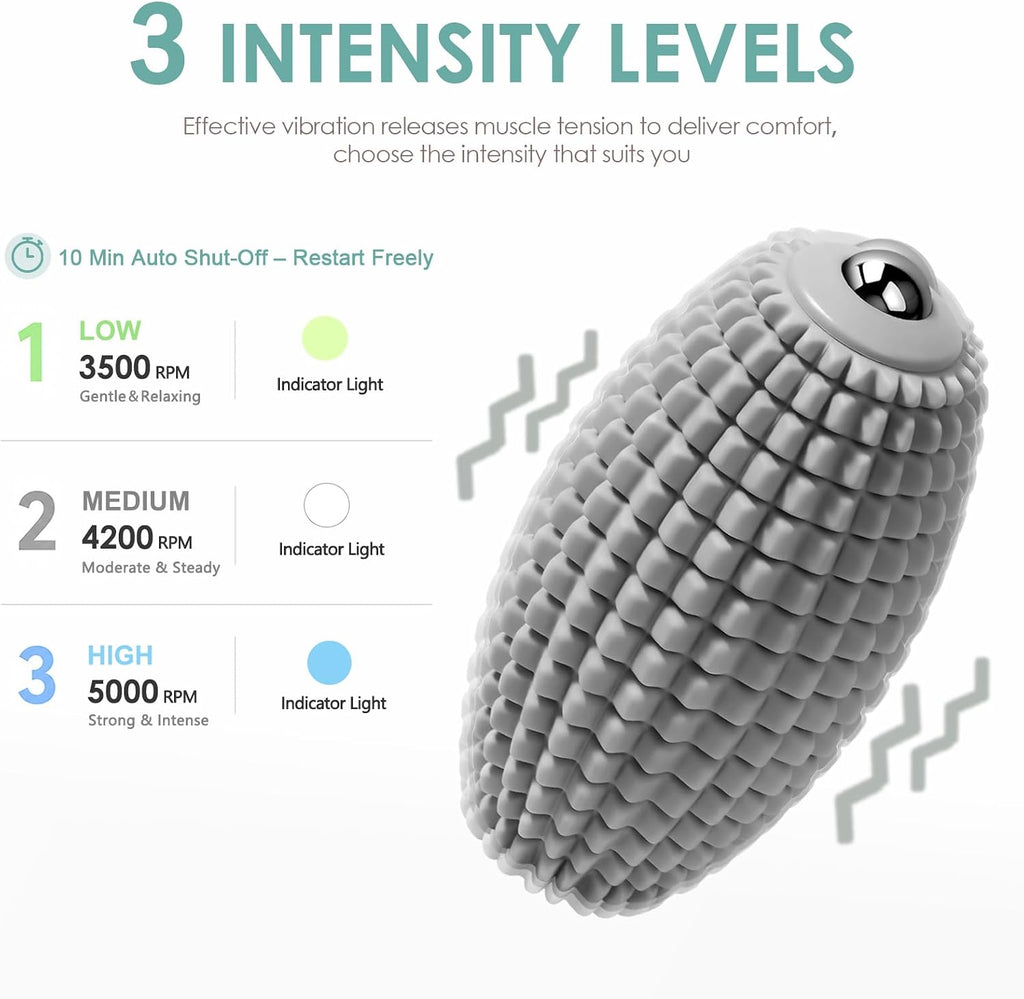 Vibrating Massage Ball with Rolling Head for Plantar Fasciitis