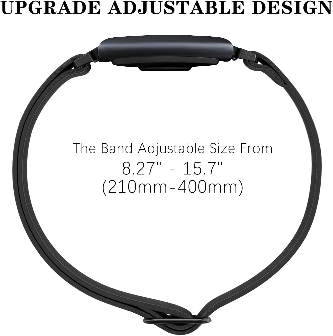 Bolesi Stretchy Bicep Arm Bands Compatible with Amazfit Helio Fitness Tracker,22mm Soft Breathable Lightweight Nylon Adjustable 38cm Long Replacement Sports Ankle Straps for Women Men Accessory