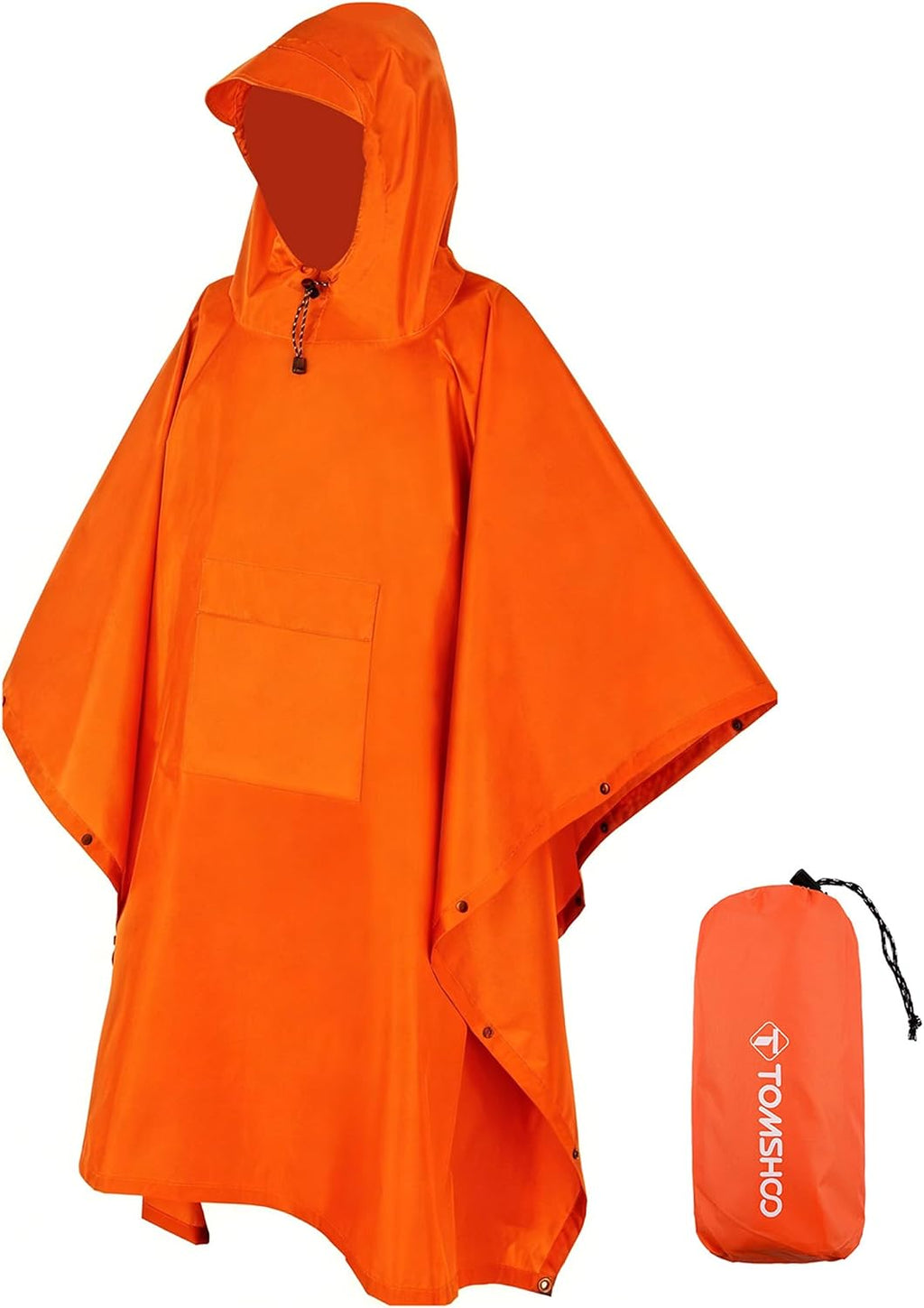 TOMSHOO Multifunctional Raincoat with Hood Waterproof for Adults
