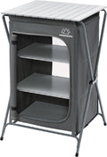 MOUNTAIN SUMMIT GEAR Foldable Roll Top Camping Pantry and Table, Made by Caddis Sports