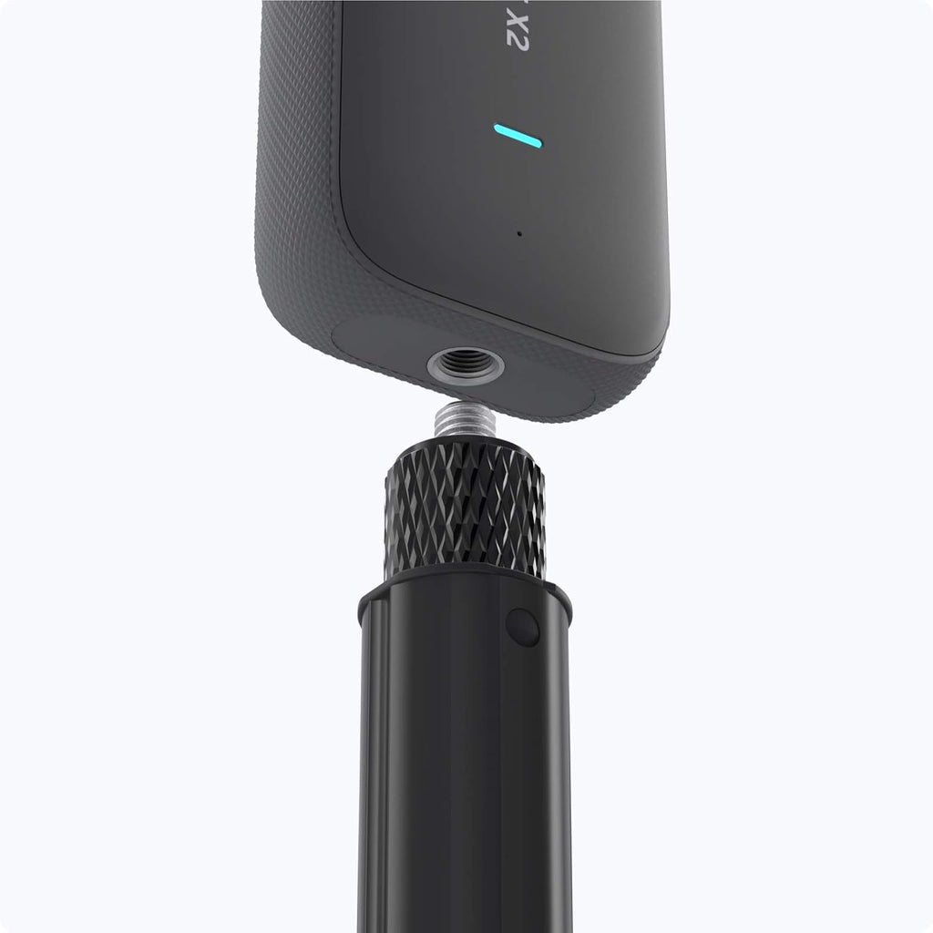 Insta360 2-in-1 Invisible Selfie Stick + Tripod, Aluminum Alloy Invisible Pole and Tripod, Compatible with Insta360 Ace, Ace Pro, Ace Pro 2, GO Ultra, GO 3S, ONE X2, X3, X4, X5 Action Cameras, Black