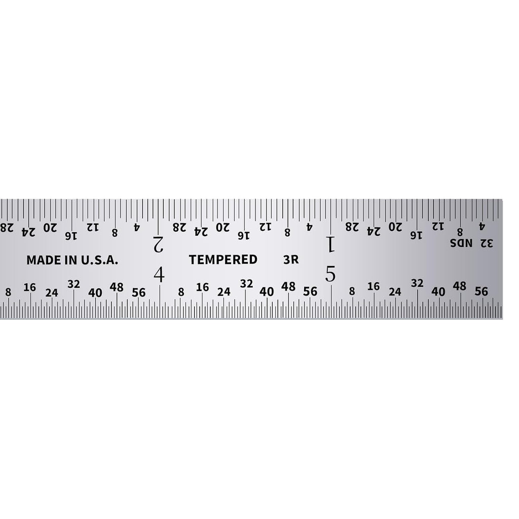 PEC Tools Made in USA 6" Metal Ruler, Flexible