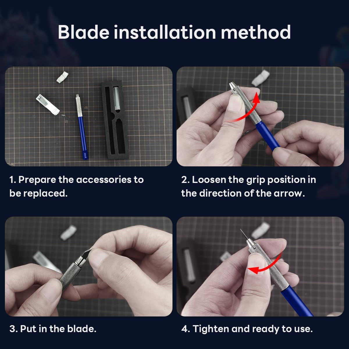 Stedi All Metal Craft Hobby Knife Kit, Model Hobby Making Tools