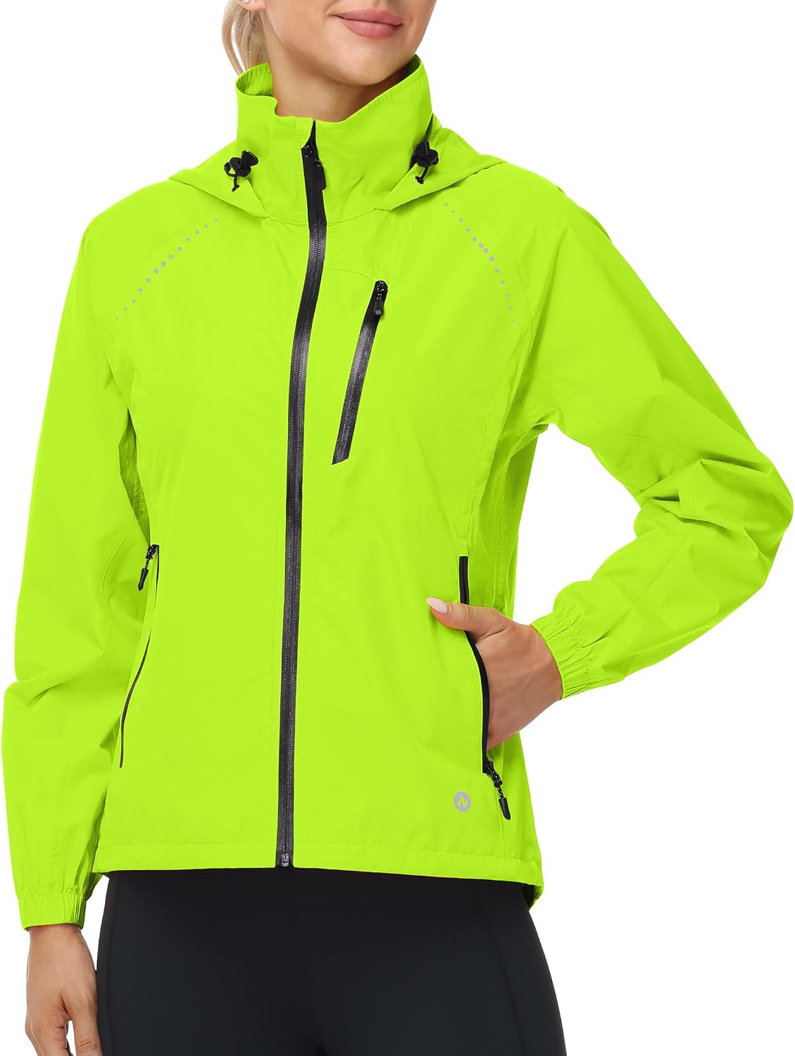 Nepest Womens Cycling Rain Jackets Biking Windbreaker with Hood UPF 50+