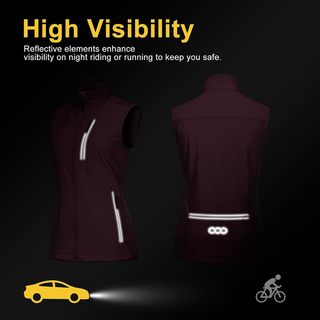 33,000ft Women's Lightweight Running Vest with 6 Pockets for Travel Golf