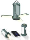 Camping Lantern Rechargeable, 3-in-1 Foldable Tent Light & Flashlight, 1500LM, 10000mAh, IP54 Water Resistant, 1/4" Screw Base, Stepless Dimming, 5 Modes for Camping, Hiking, Power Outages