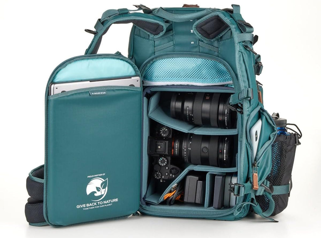 Shimoda Explore v2 25 Women's Starter Kit, Outdoor Photography Adventure Backpack with Small Mirrorless Core Unit, Fits Mirrorless and DSLR Cameras, 14-inch Laptop Sleeve, Rain Cover Included, Teal