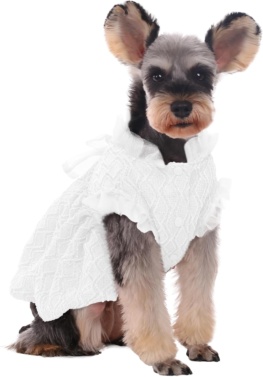 Kuoser Dog Dress, Princess Puppy Tutu with Bow-Knot, Red Dog Dresses XS