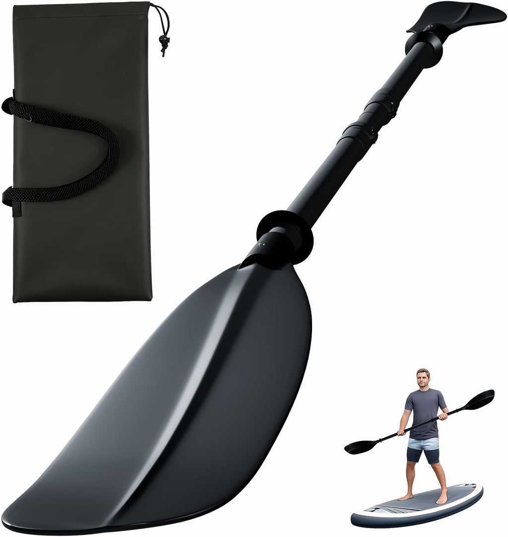 Youth Kayak Paddle,4 Piece Kayak Oar with Waterproof Storage Bag Wide Blade Adjustable Kayak Paddle Teens Beginners Kayaking Canoeing Fishing Boating Lake River Ocean.