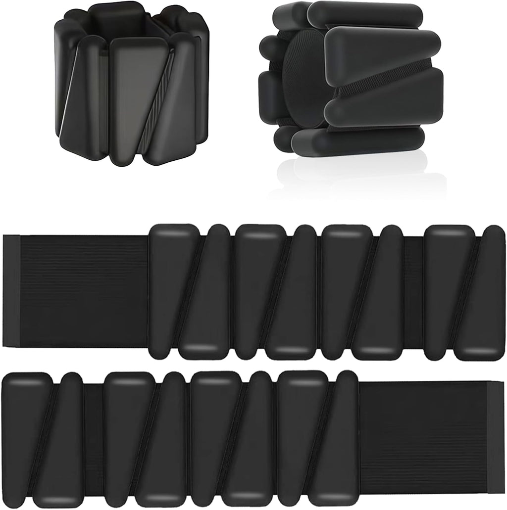 Ankle Weights 2 lb Set for Women & Men - Adjustable Wrist/Leg Weights with Soft Neoprene & Metal D-Ring, Sweat-Proof for Walking Running Pilates HIIT At Home Workout