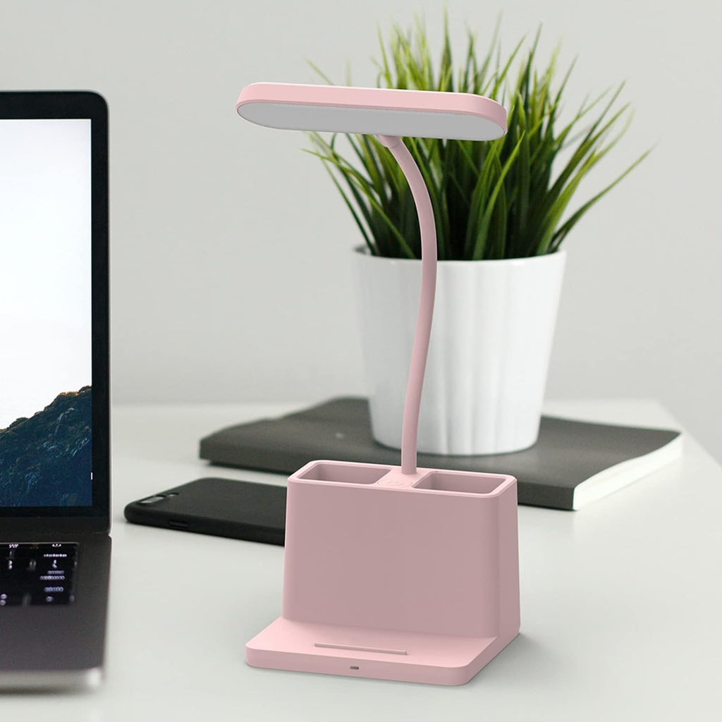 AXX Cute Desk Lamp, Pink Table Light for Women, Teen Girls