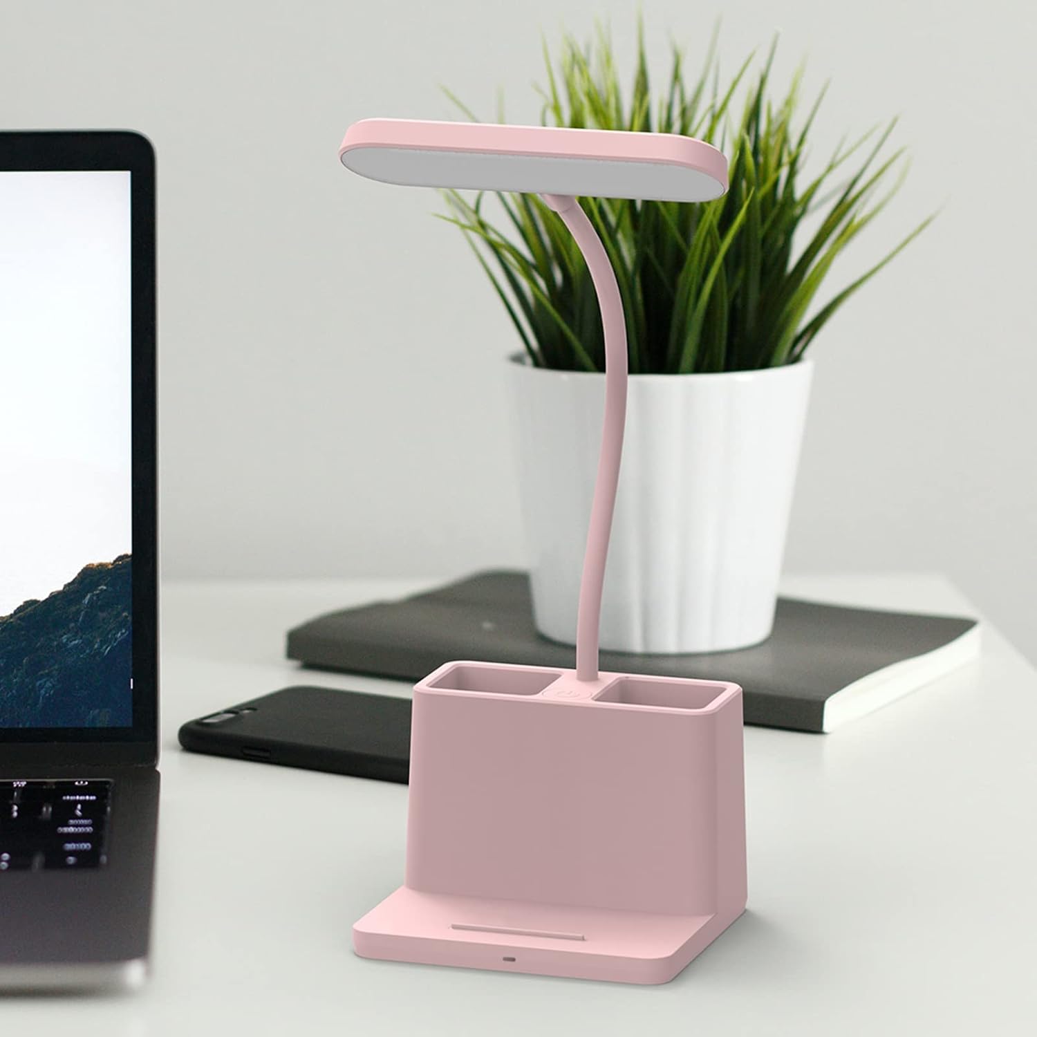 AXX Cute Desk Lamp, Pink Table Light for Women, Teen Girls