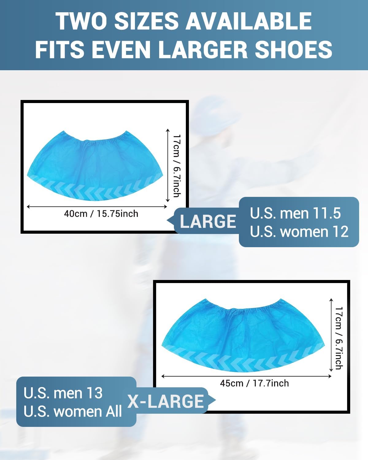 Buself 200 Count Shoe Covers Disposable Non-Slip, Premium Cloth Boot Covers, Slip-resistant, Durable, Breathable, Non-toxic, Recyclable