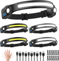 ZioeYiue Headlamp Rechargeable 5PCS, 230°Wide Beam LED Head Lamp for Adults