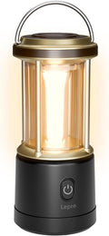 Lepro 1100LM Battery Powered LED Camping Lantern, Waterproof Tent Light with 5 Light Modes, Camping Essentials, Portable Lantern Flashlight for Camping, Emergency Light, Power Outage, Not Rechargeable