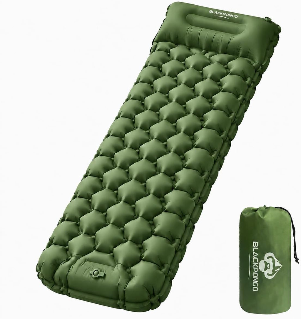 3-Inch Camping Sleeping Pad with Built-in Foot Pump