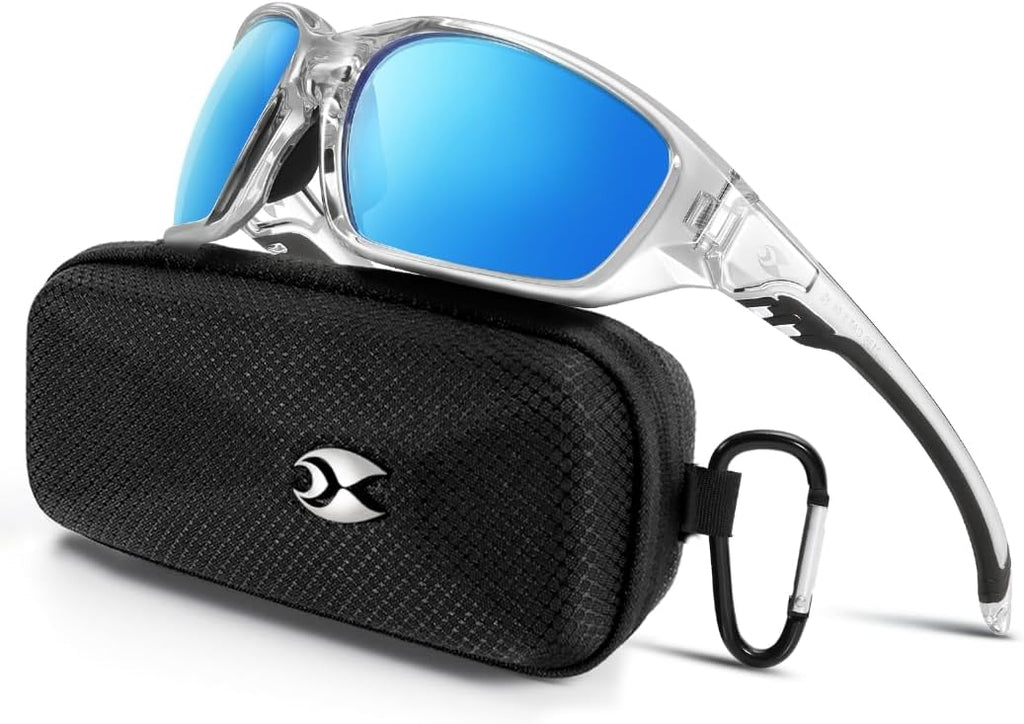 suoso Sports Polarized Sunglasses for Men: Womens UV400 Protection Sun Glasses Wrap Around Goggles for Fishing Driving TR90