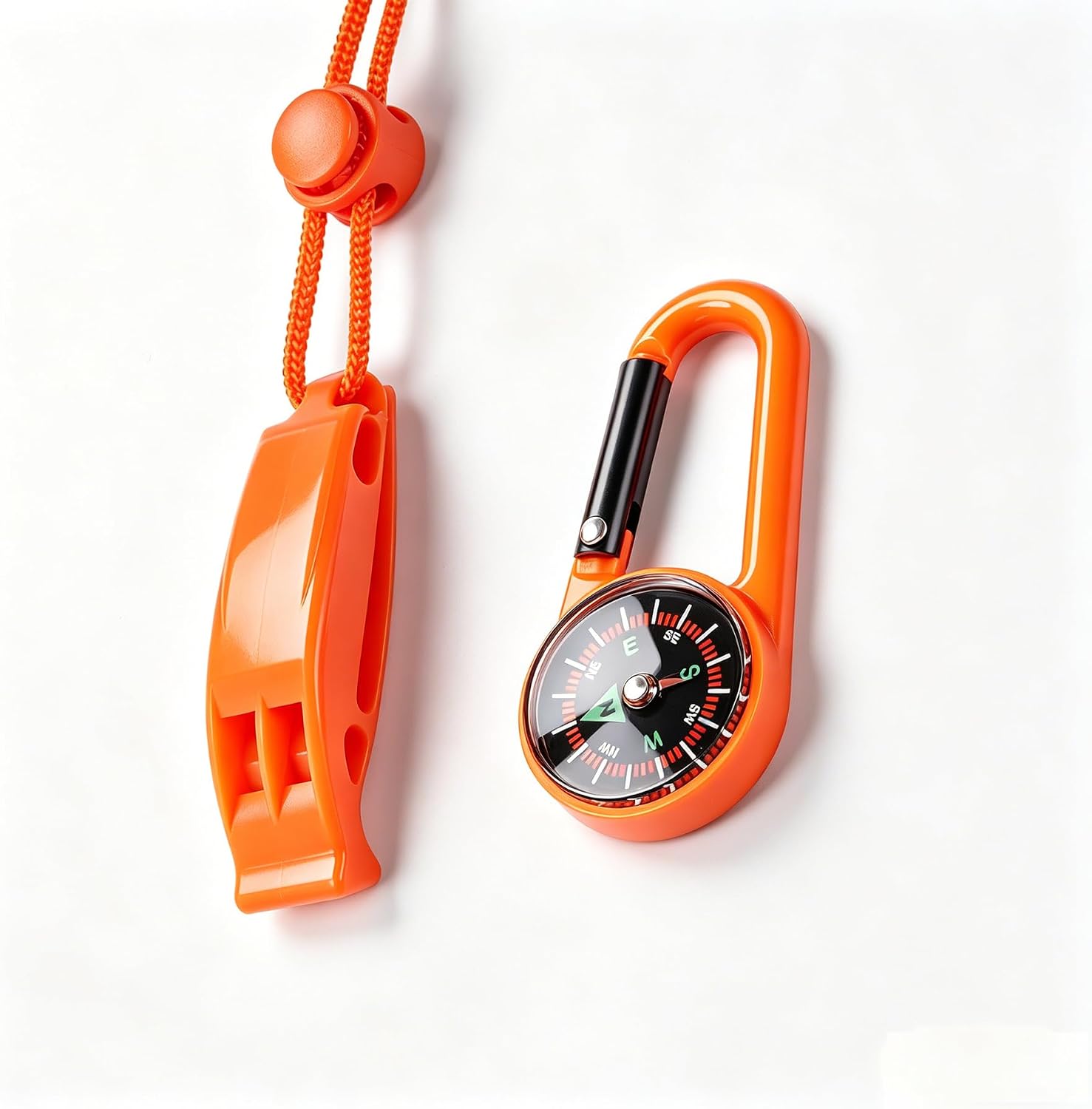 2-Pack Whistle Emergency Safety with Lanyards - High Decibel Survival Whistle for Life Jackets, Boating, Kayaking, Hiking, Hunting & Rescue