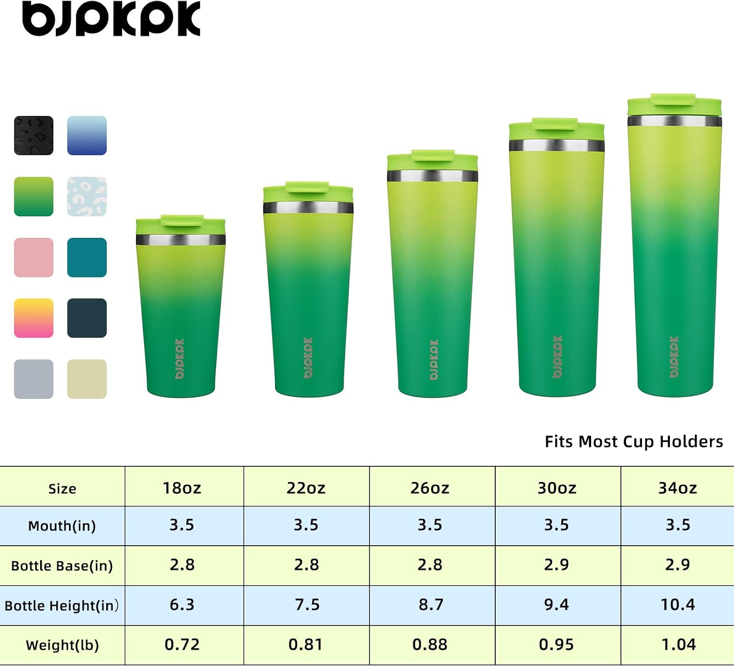 BJPKPK 30 oz Coffee Tumbler with Straw, Insulated Stainless Steel Cup