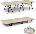Anbte Height Adjustable Camping Cot, 400 lb Capacity, Portable for 1 Person