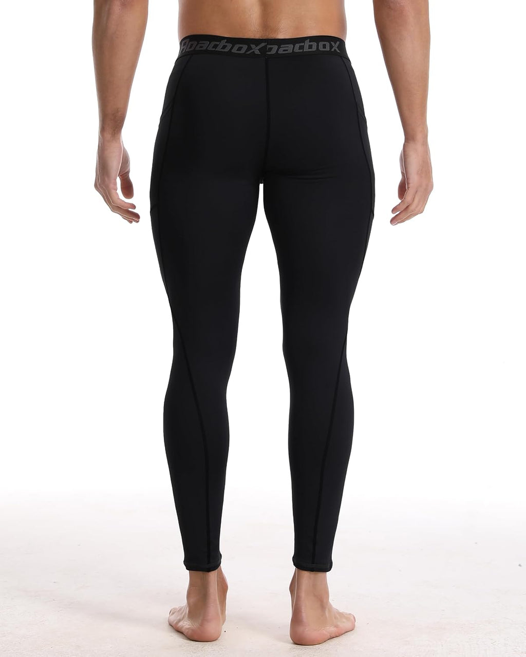 Roadbox 2 Pack Mens Compression Pants, Running Tights Leggings with Pockets