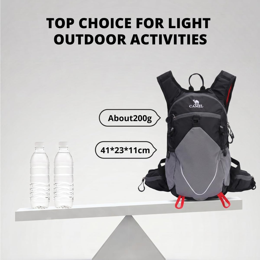 CAMEL Small Hiking Backpack for Women Men Lightweight Travel Daypack Cycling Bag Water Resistant Sports Backpacks