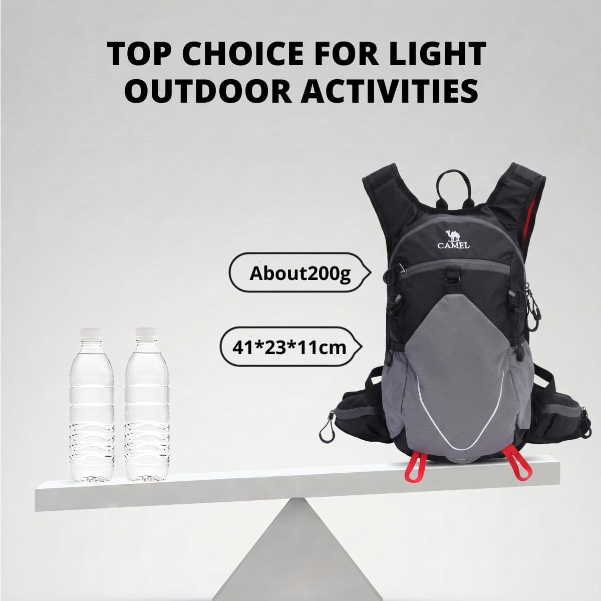 CAMEL Small Hiking Backpack for Women Men Lightweight Travel Daypack Cycling Bag Water Resistant Sports Backpacks