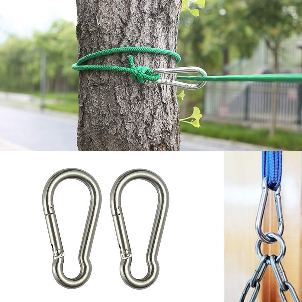 Large Stainless Steel Snap Hook Carabiner, Heavy Duty Outdoor