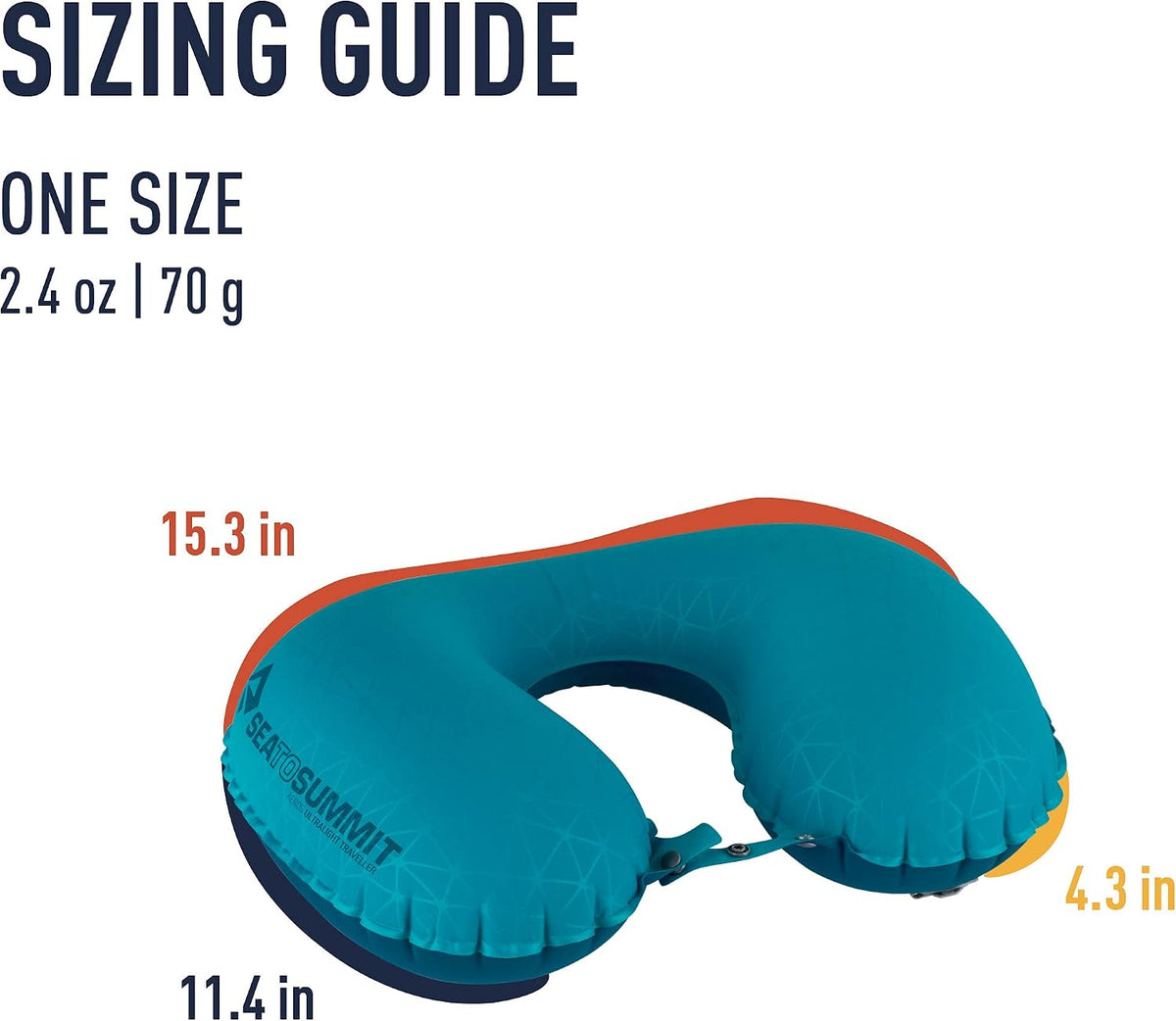 Sea to Summit Aeros Ultralight Traveller Inflatable Neck Pillow, Grey
