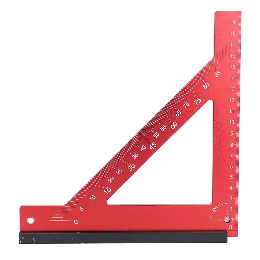 Carpenter Square, 20cm Woodworking Tools Adjustable Rafter Square Carpenter Tools, Aluminum Alloy 90 Degree Combination Angle Carpentry Triangle Ruler