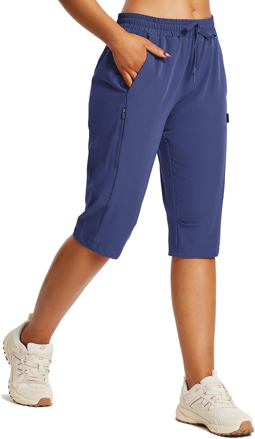 baleaf Womens's Hiking Shorts Below Knee Quick Dry Capris
