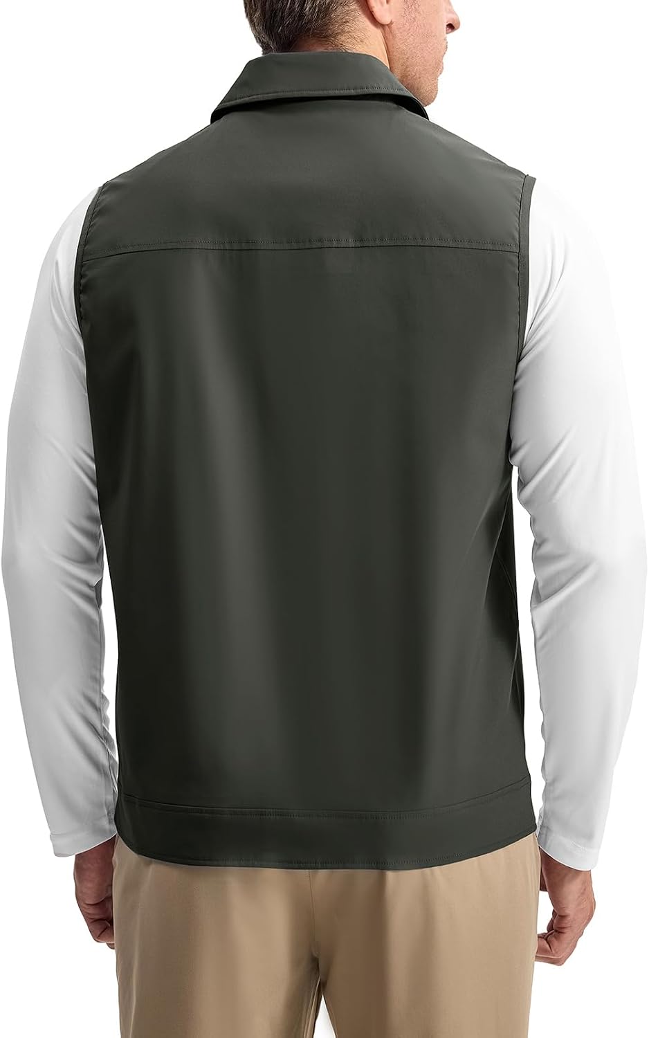 Rdruko Men's Golf Vest Lightweight Summer Casual Zip Windbreaker