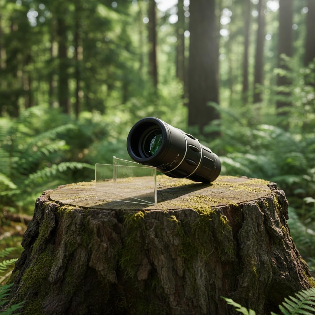 16x52 Monocular Telescope, Portable HD for Outdoor Bird Watching Black