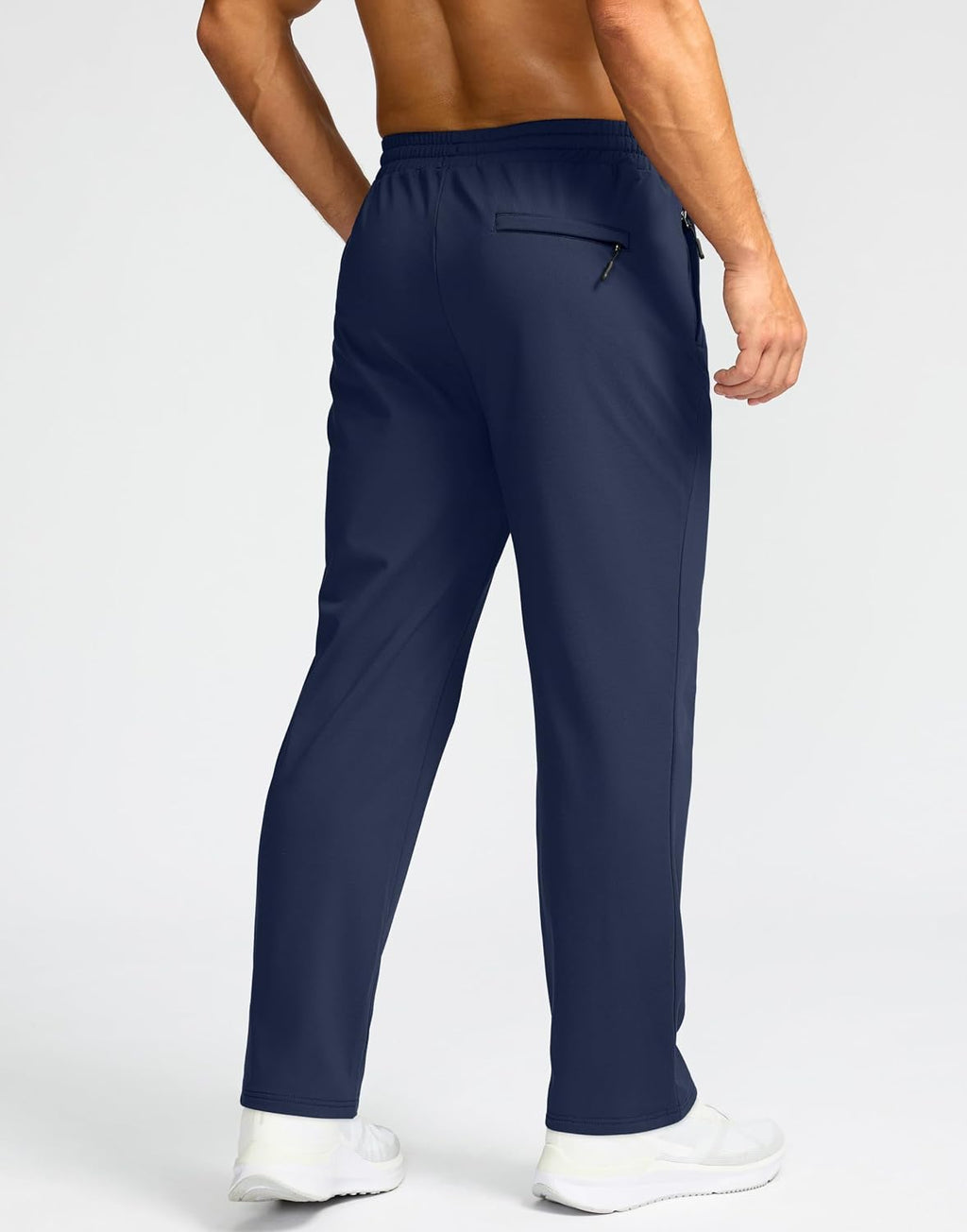 G Gradual Men's Fleece Lined Pants with 3 Zipper Pockets Water Resistant Winter Warm Hiking Pants Athletic Sweatpants for Men