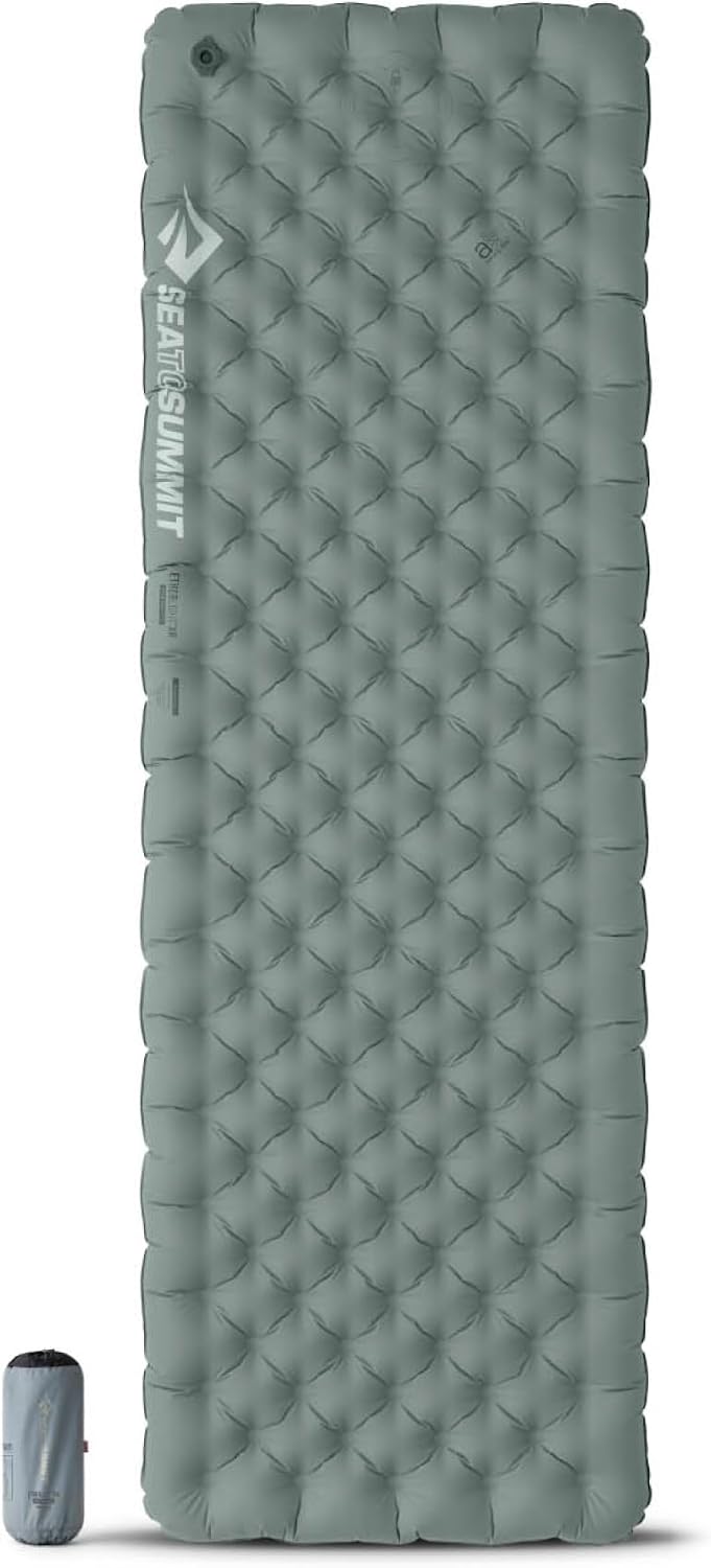 Sea To Summit Ether Light XR Insulated Sleeping Pad, Rectangular - Large (78 x 25 x 4 Inches), Grey