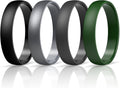Egnaro Unisex Silicone Wedding Ring for Men & Women 4/5mm Wide 1.65mm Thick