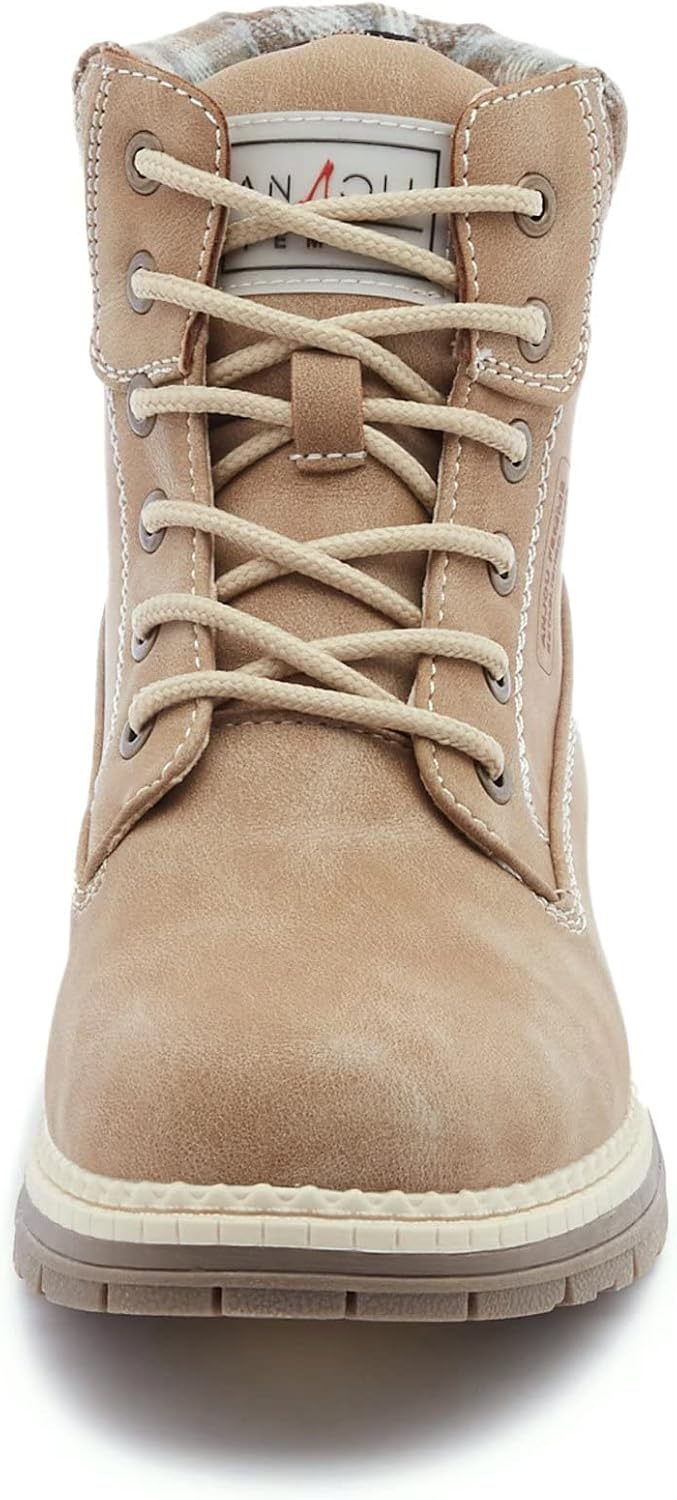 ANJOUFEMME Outdoor Hiking Boots for Women Waterproof - Womens Ankle Boots Lightweight Snow Winter Boots for Trekking Walking