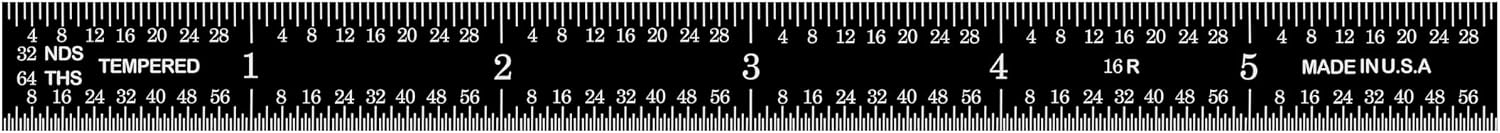 PEC Tools Made in USA 6 Inch Metal Ruler