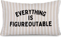 Everything is Figureoutable Inspirational 12x20 Pillow Cover, Positive Affirmations Motivational Striped Decorative Throw Pillow Covers Pillowcases Decorations for Home Bedroom Living Room