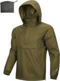 Outdoor Ventures Men's Rain Jacket Waterproof Lightweight Packable Pullover