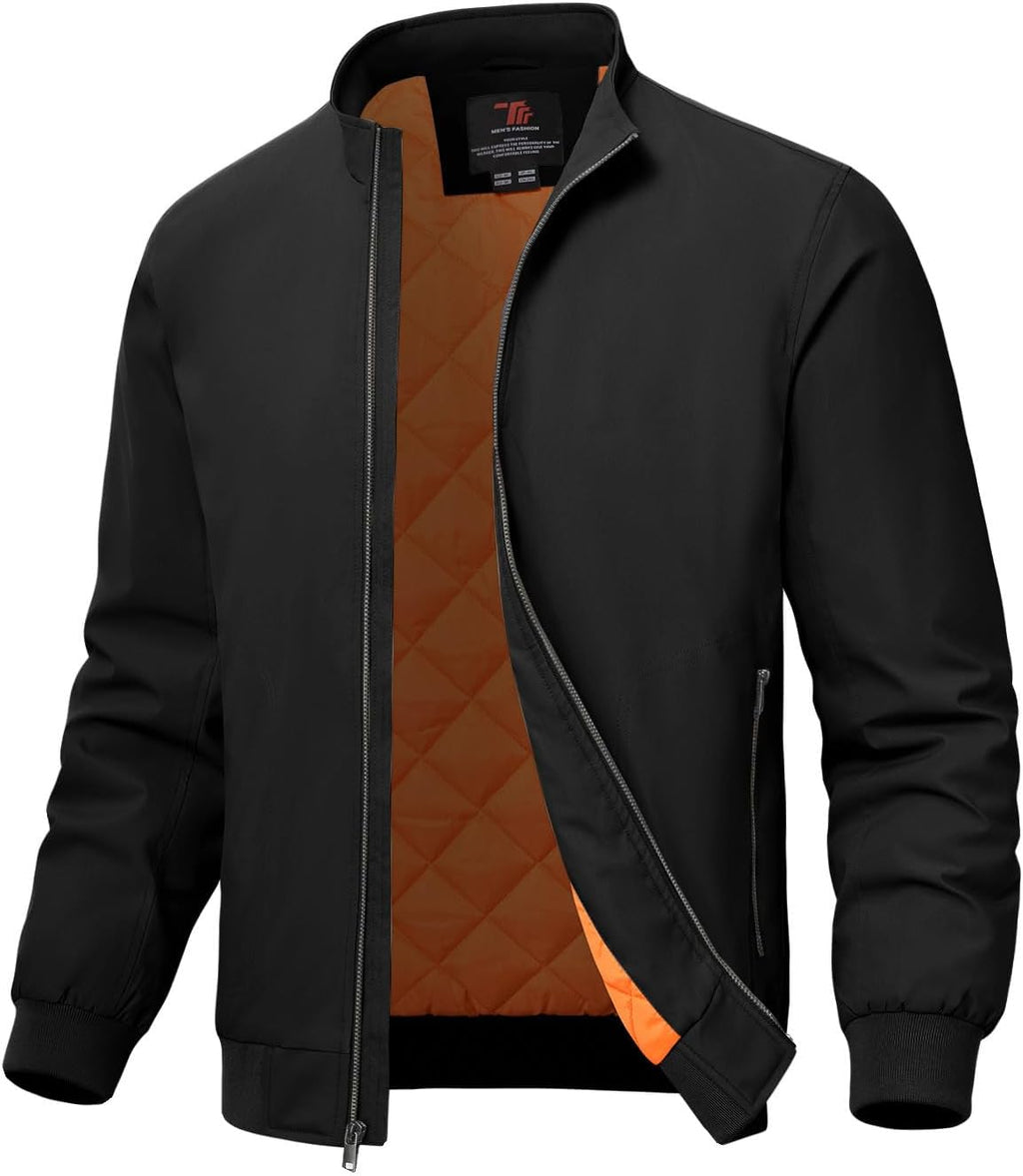 TBMPOY Men's Winter Jackets Bomber Padded Casual Windbreaker Warm Fall Coat
