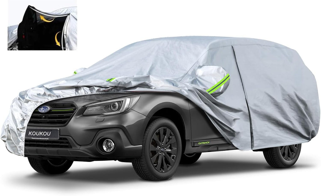 KouKou Oxford Car Cover Waterproof All Weather for Automobiles, Fit Sedan Dodge Charger, Chrysler 300, Hyundai Genesis, Mercedes Benz S Class,BMW 7 Series, etc (208 X 78 X 59 inch)
